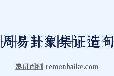 周易卦象集证造句是什么意思的图片